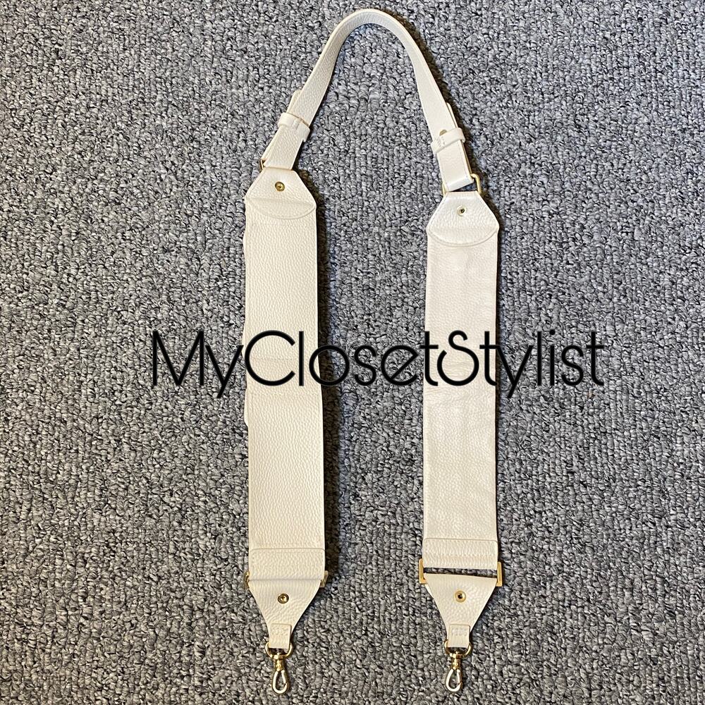 BANDOLIER Billie Crossbody Utility Strap! NEW RETIRED ALL-LEATHER NIB Ivory Gold - Picture 9 of 10